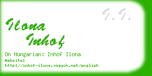 ilona inhof business card